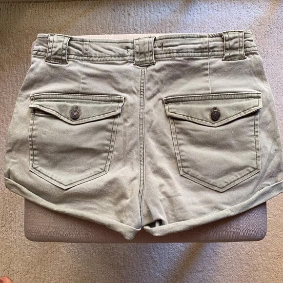 Abercrombie & Fitch Green Cargo Denim Utility Shorts - Picture 7 of 12